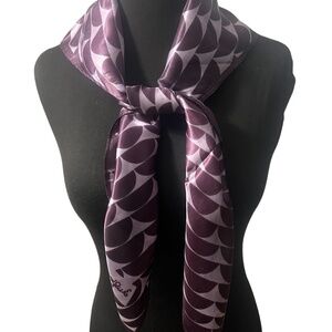 Vintage MoniqueDesigner Silky Large‎ Square Scarf in Purple